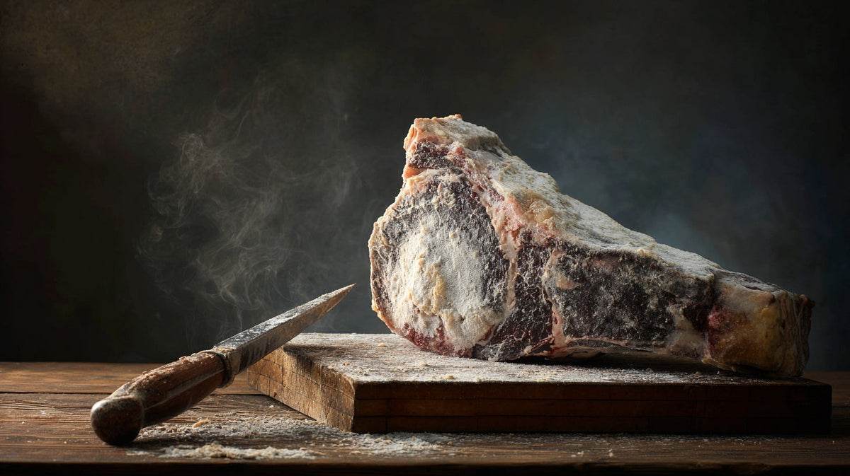 Koji Dry-Aged Steak mit perfekter Kruste und Marmorierung