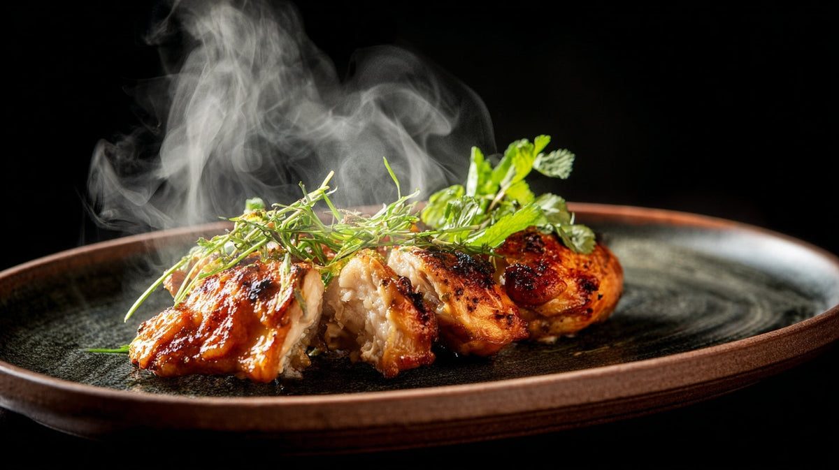 Mit Koji mariniertes Hähnchen mit perfekter goldener Kruste