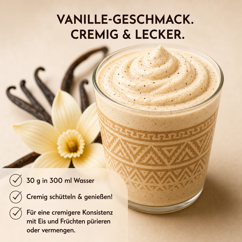Zubereiteter Shake mit Vanilla