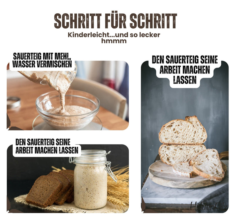 BIO Sauerteig Set mit Gärglas (600ml)