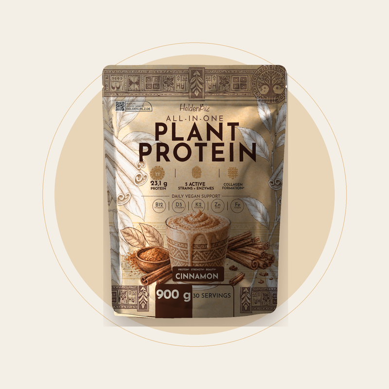 HeldenPilz All-in-One Plant Protein Cinnamon, 900 g Beutel