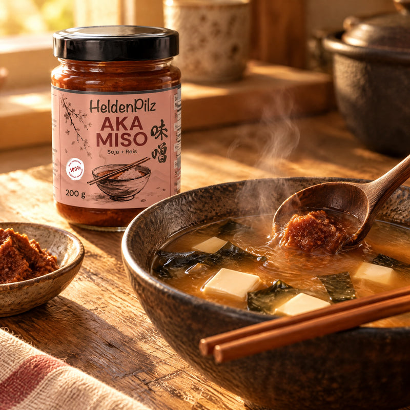 Misosuppe mit Tofu und Aka Miso